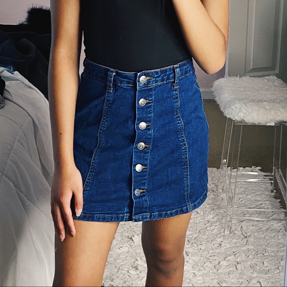 NWOT Denim Mini Skirt